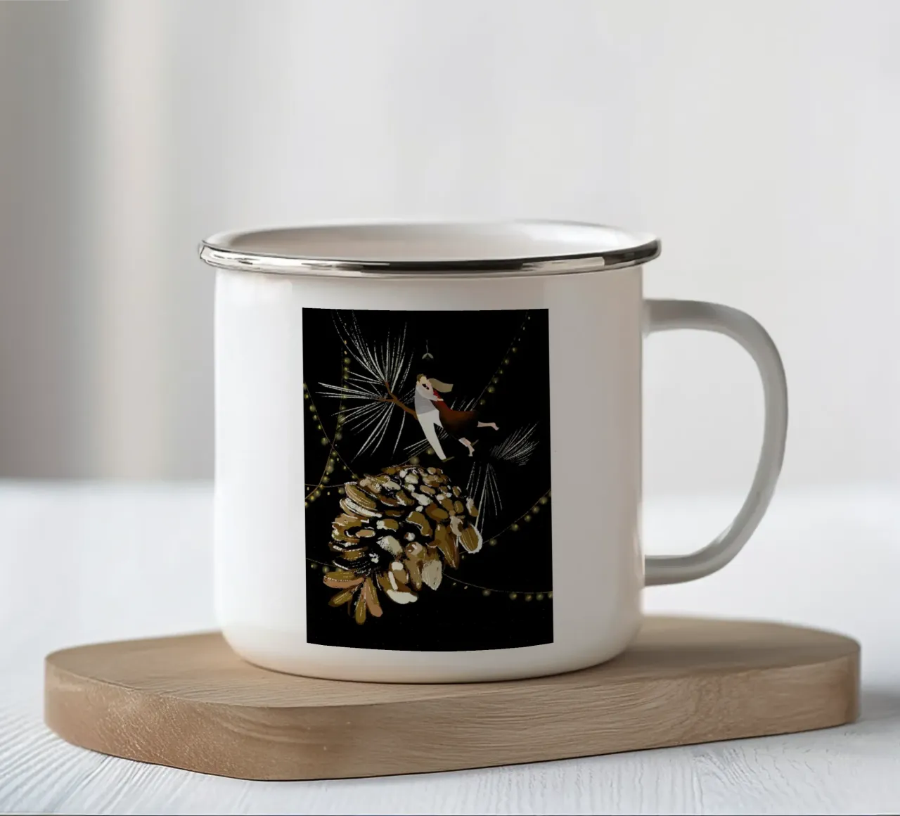 Christmas 4 tazza in smalto da Amalia Restrepo