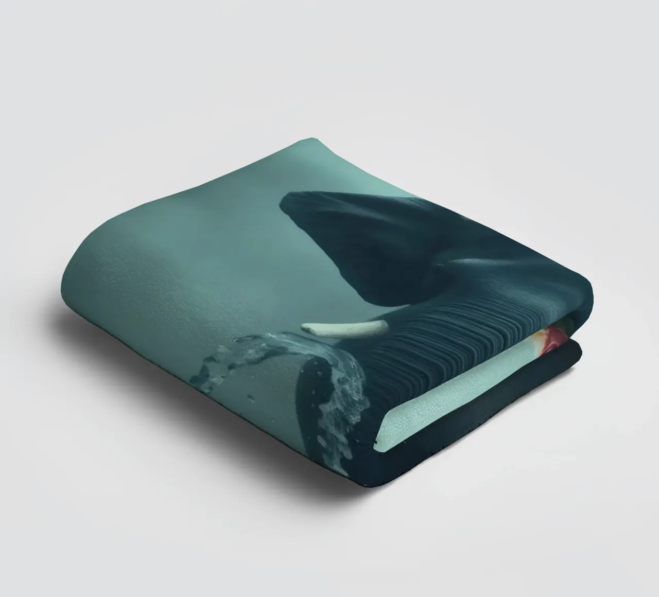 Elephant adorned with flowers displaying beauty in a misty towel by DesignDoodle