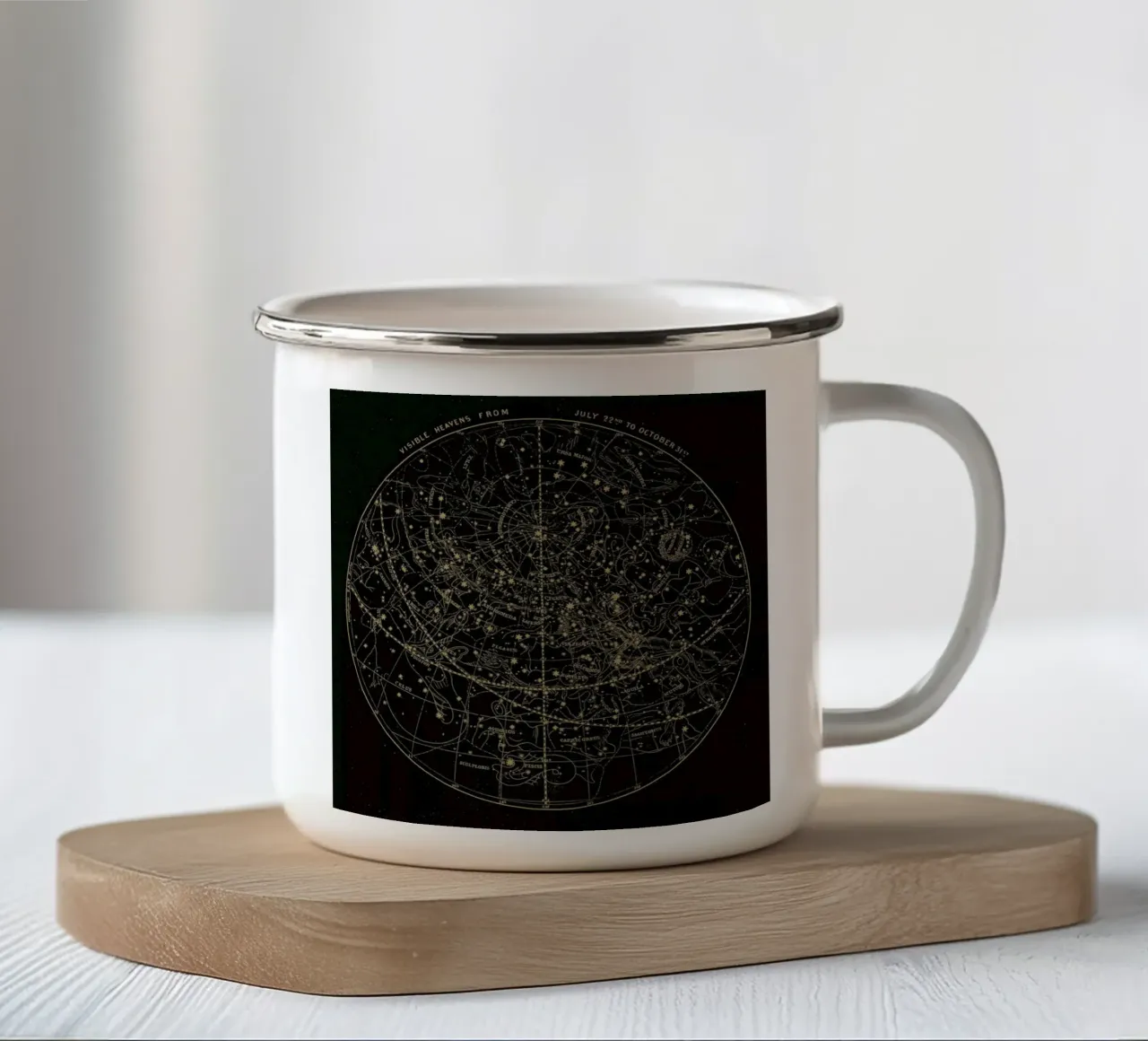 Visible Heavens Dark enamel mug by Astër