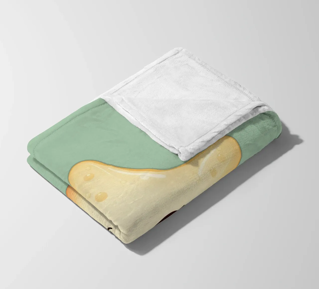 Cute smiling star character with a happy face and soft color fleece blanket by DesignDoodle