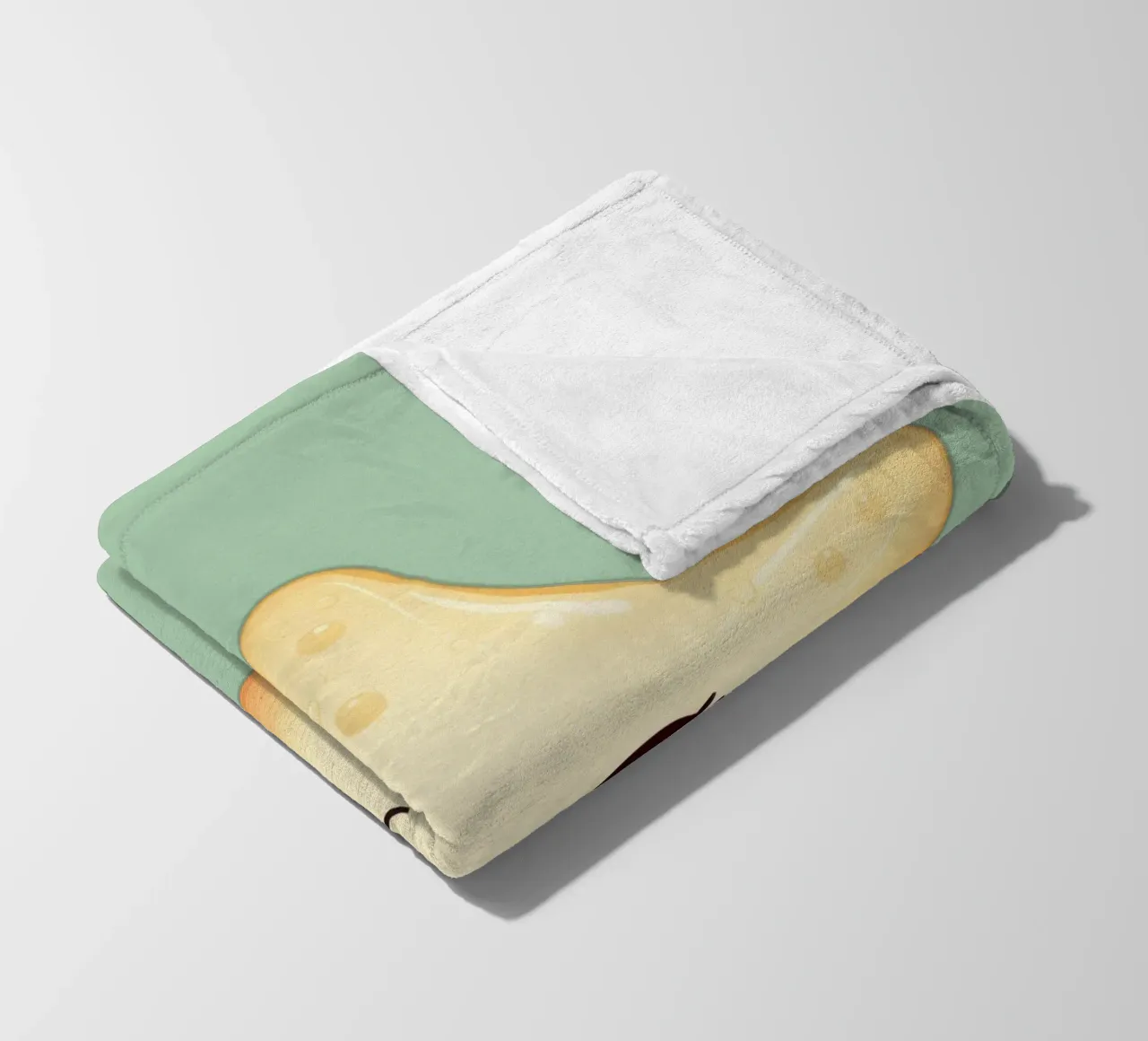 Cute smiling star character with a happy face and soft color fleece blanket by DesignDoodle