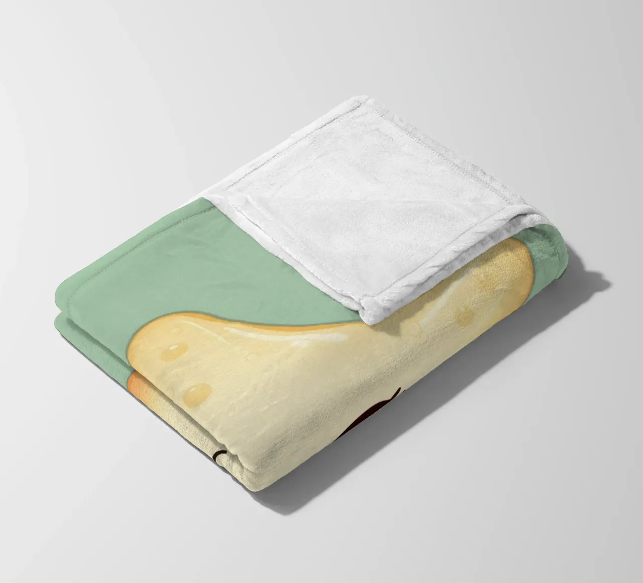 Cute smiling star character with a happy face and soft color fleece blanket by DesignDoodle