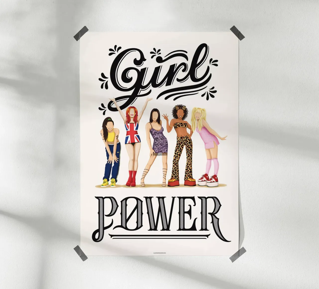 Girl Power poster avec cadre en aluminium de Nour Tohme