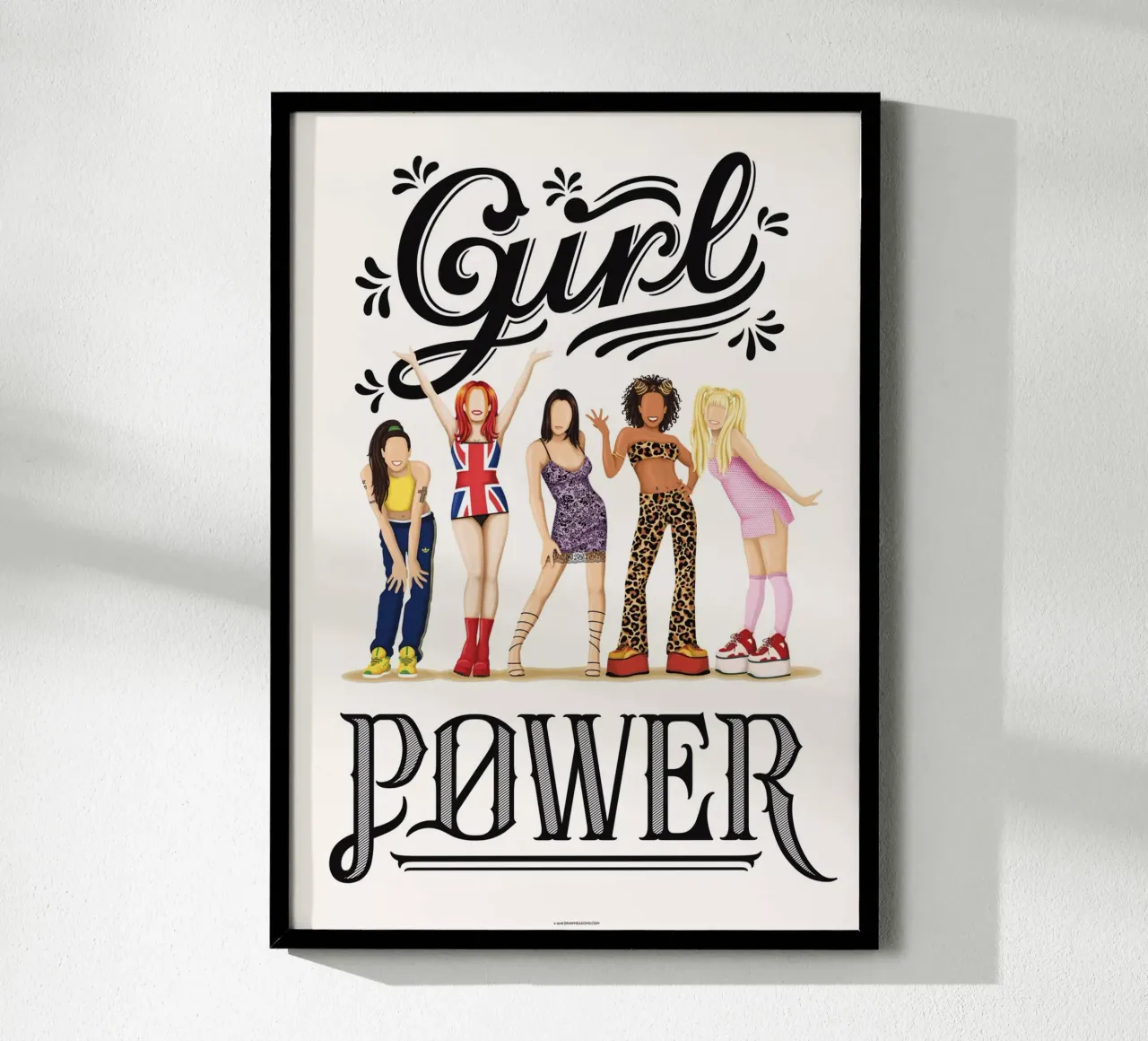 Girl Power poster avec cadre en aluminium de Nour Tohme