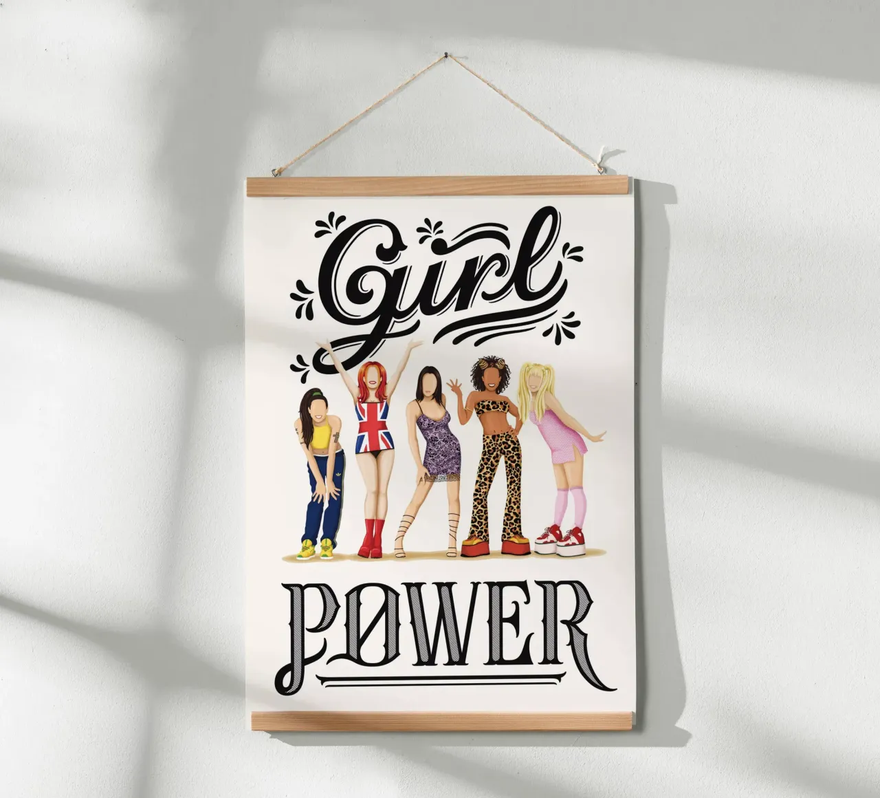Girl Power poster avec cadre en aluminium de Nour Tohme