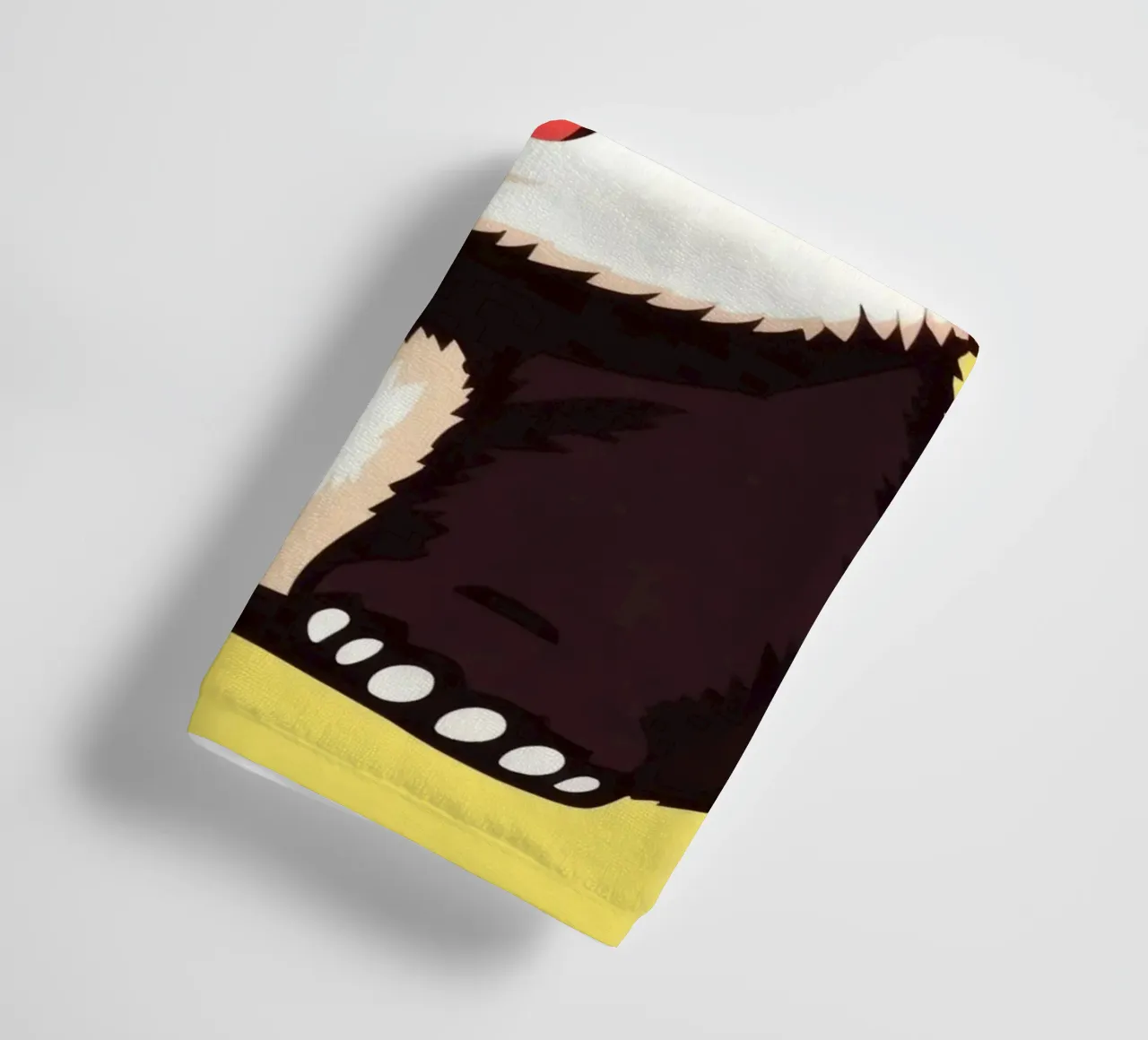Illustration d'un panda mignon sur fond jaune vif serviette de bain de DesignDoodle