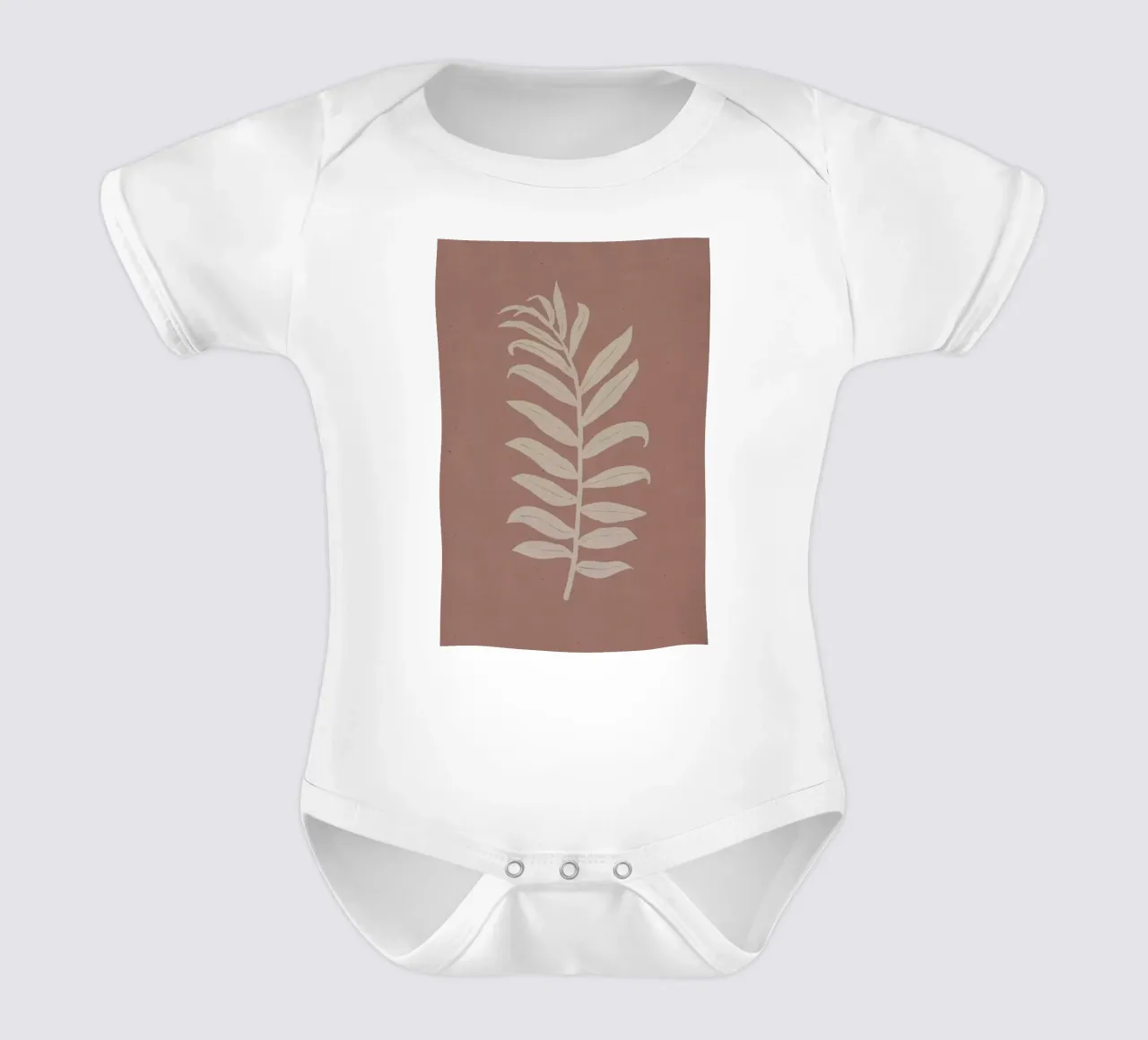 Areca Palmata Brickpink body neonato maniche corte da Elena Veronese