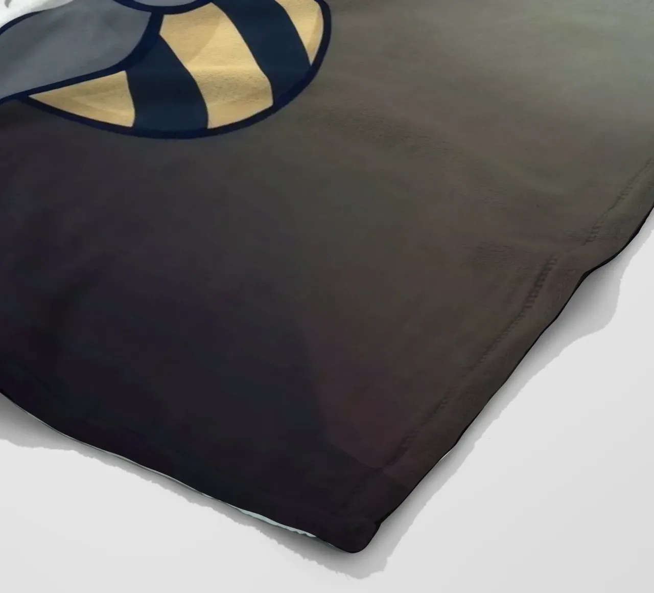 Simpatico personaggio di procione che tiene in mano palloncini a forma di cuore con una coperta in pile da DesignDoodle
