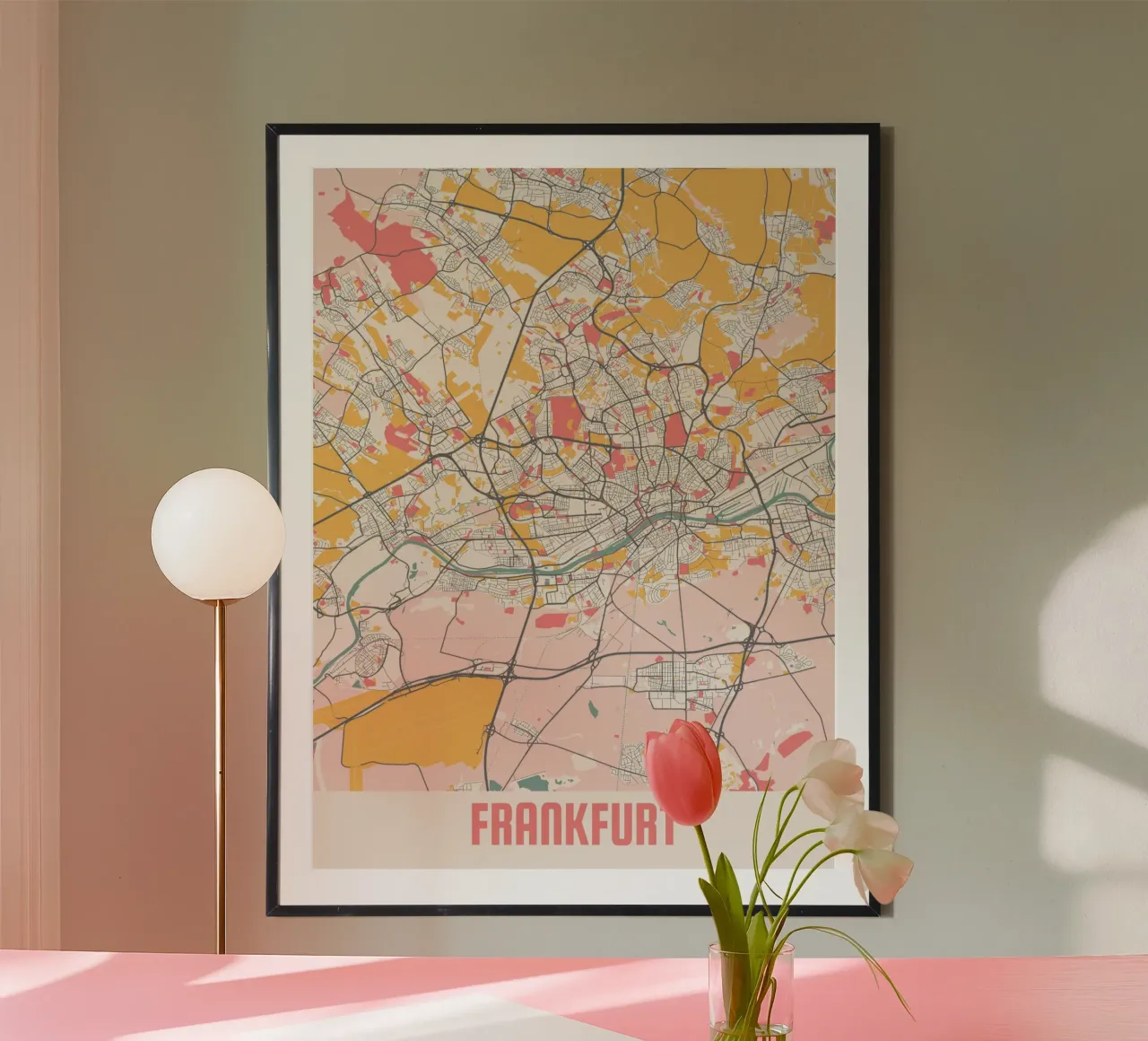 FRANKFURT poster con telaio in plastica da Travelstudio