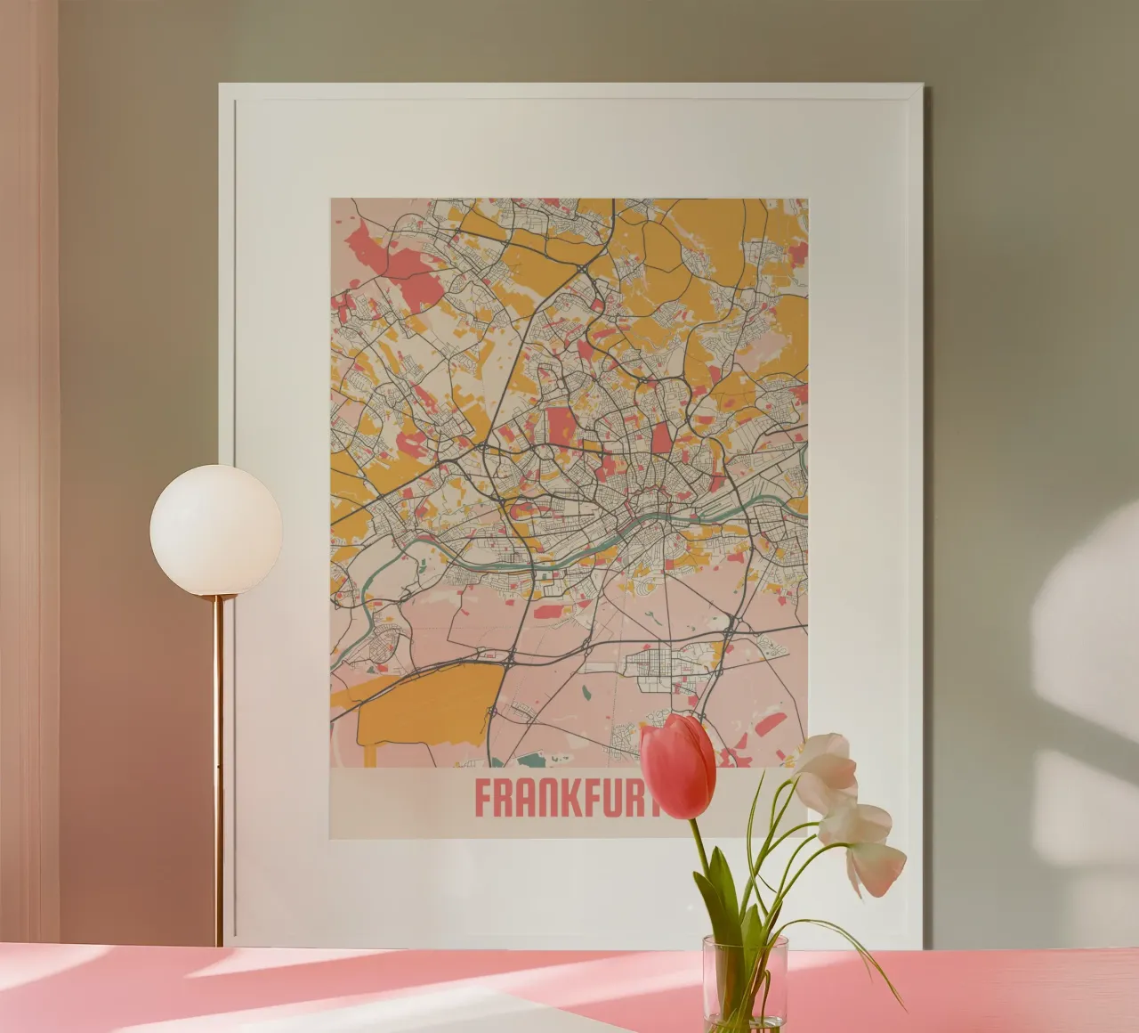 FRANKFURT poster con telaio in plastica da Travelstudio
