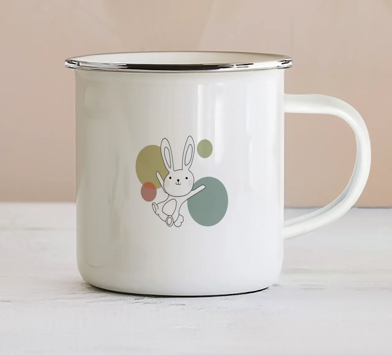 Space Rabbits Vega tazza in smalto da Christina Heitmann