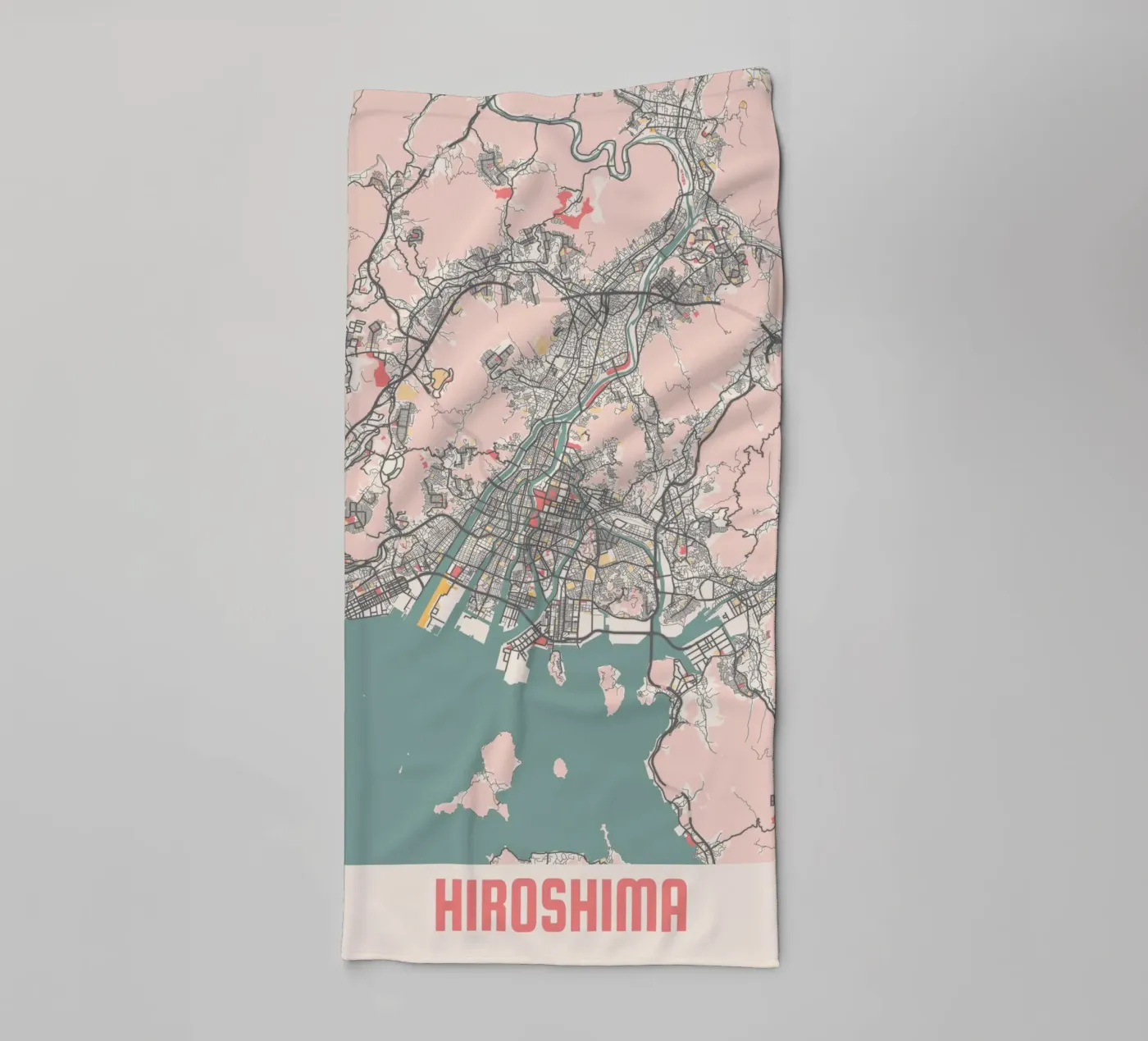 HIROSHIMA badhanddoek van Travelstudio