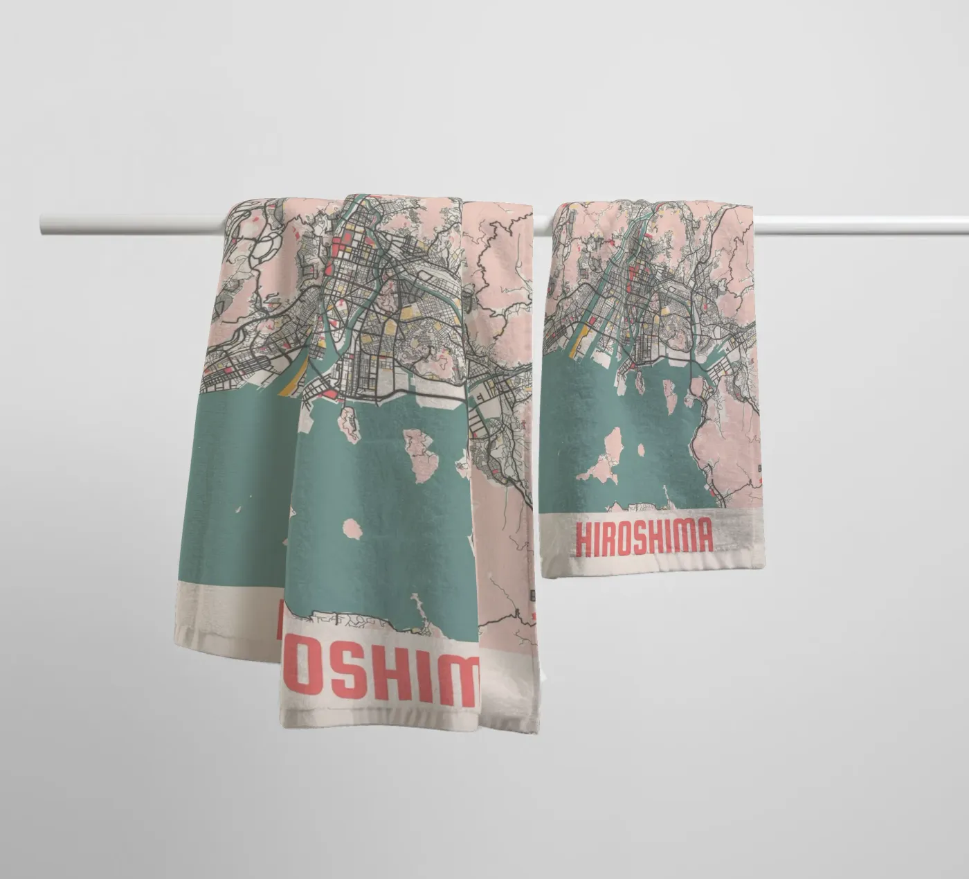 HIROSHIMA badhanddoek van Travelstudio