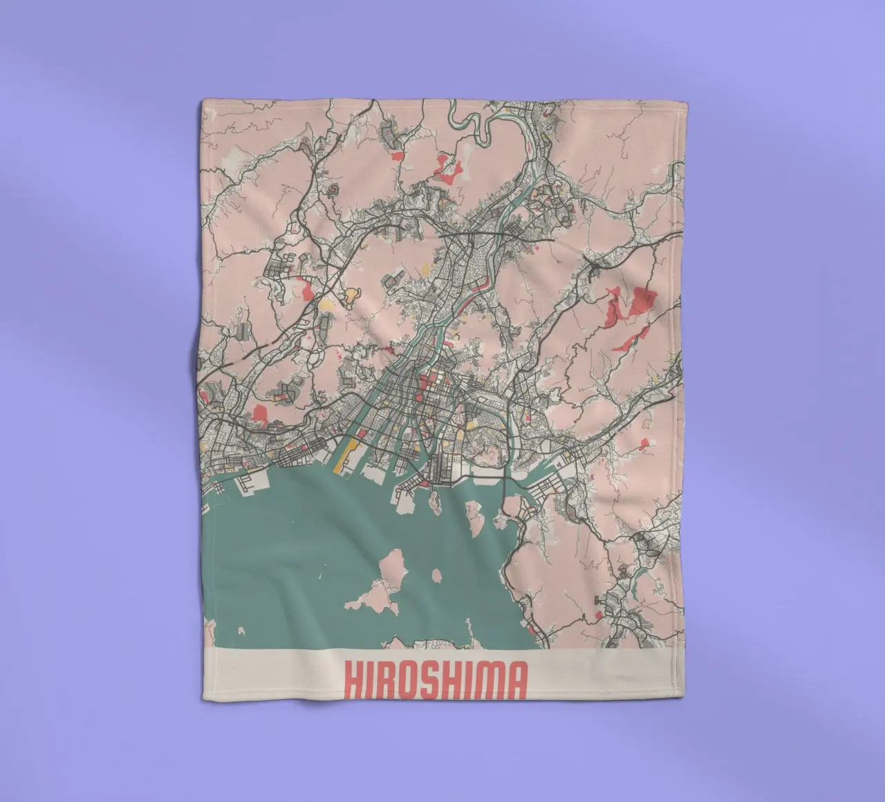 HIROSHIMA fleece blanket by Travelstudio