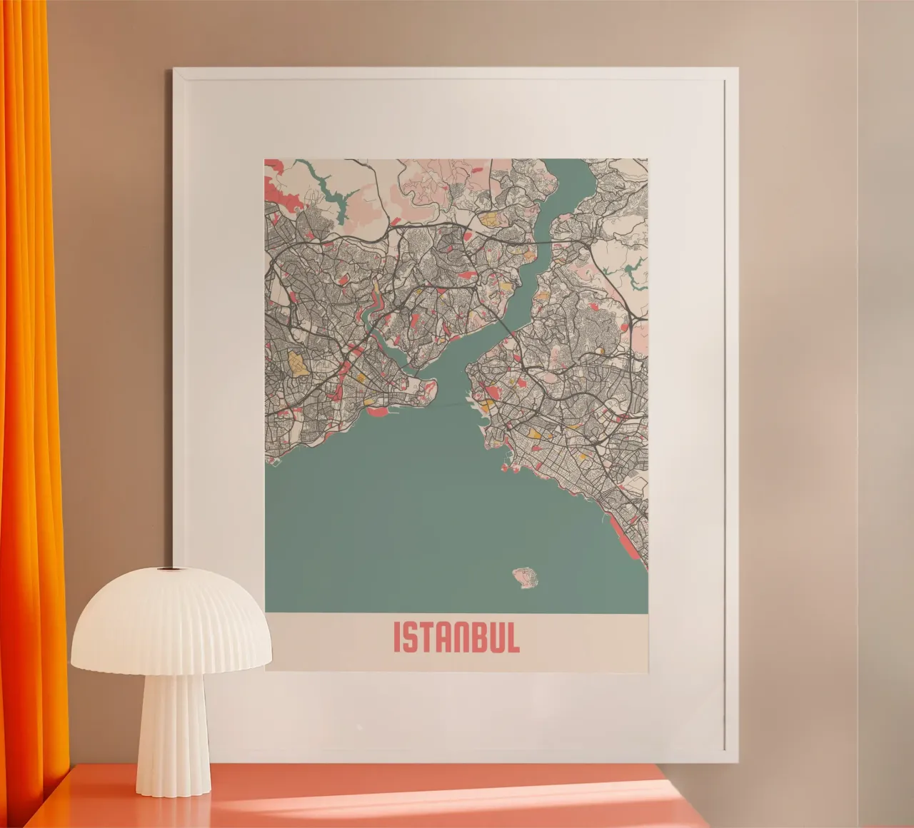 ISTANBUL poster con telaio in legno da Travelstudio