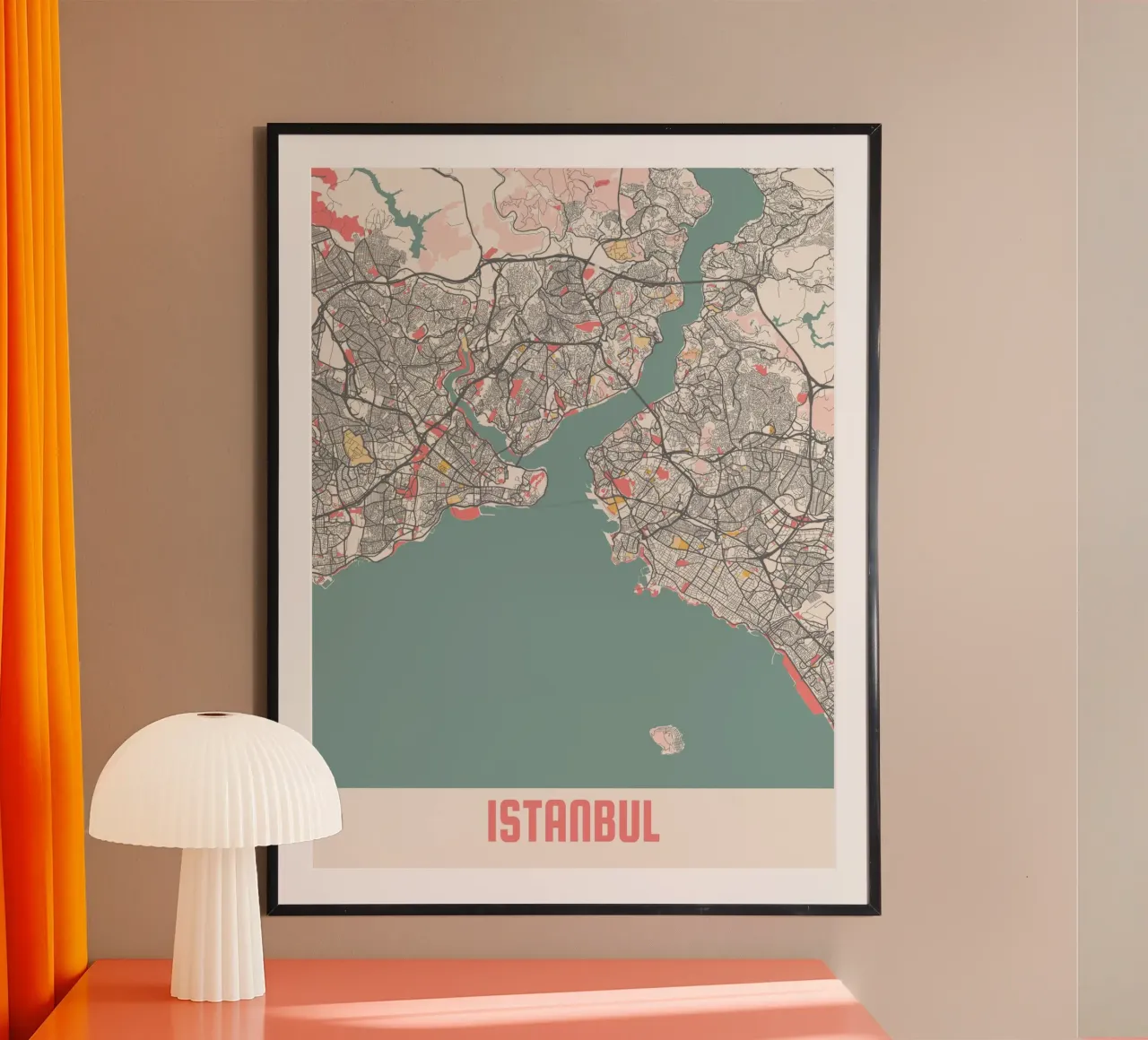 ISTANBUL poster con telaio in legno da Travelstudio