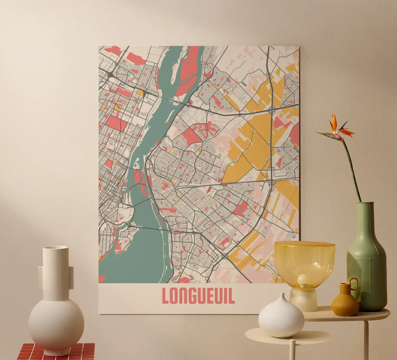 LONGUEUIL poster con telaio in legno da Travelstudio