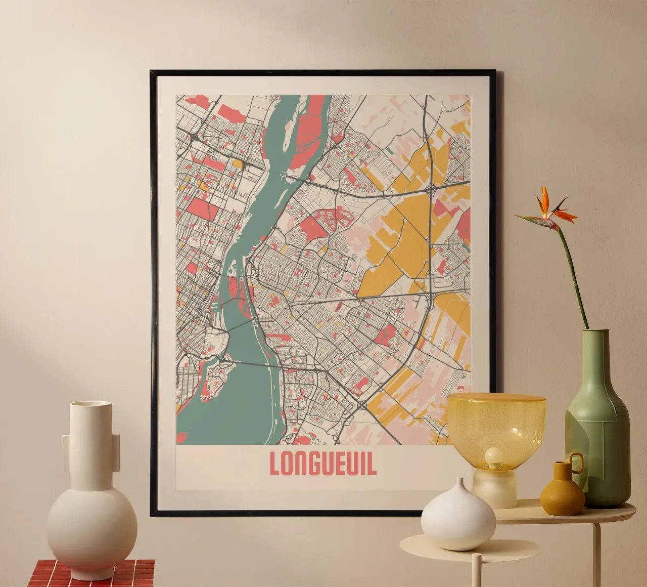 LONGUEUIL poster con telaio in legno da Travelstudio