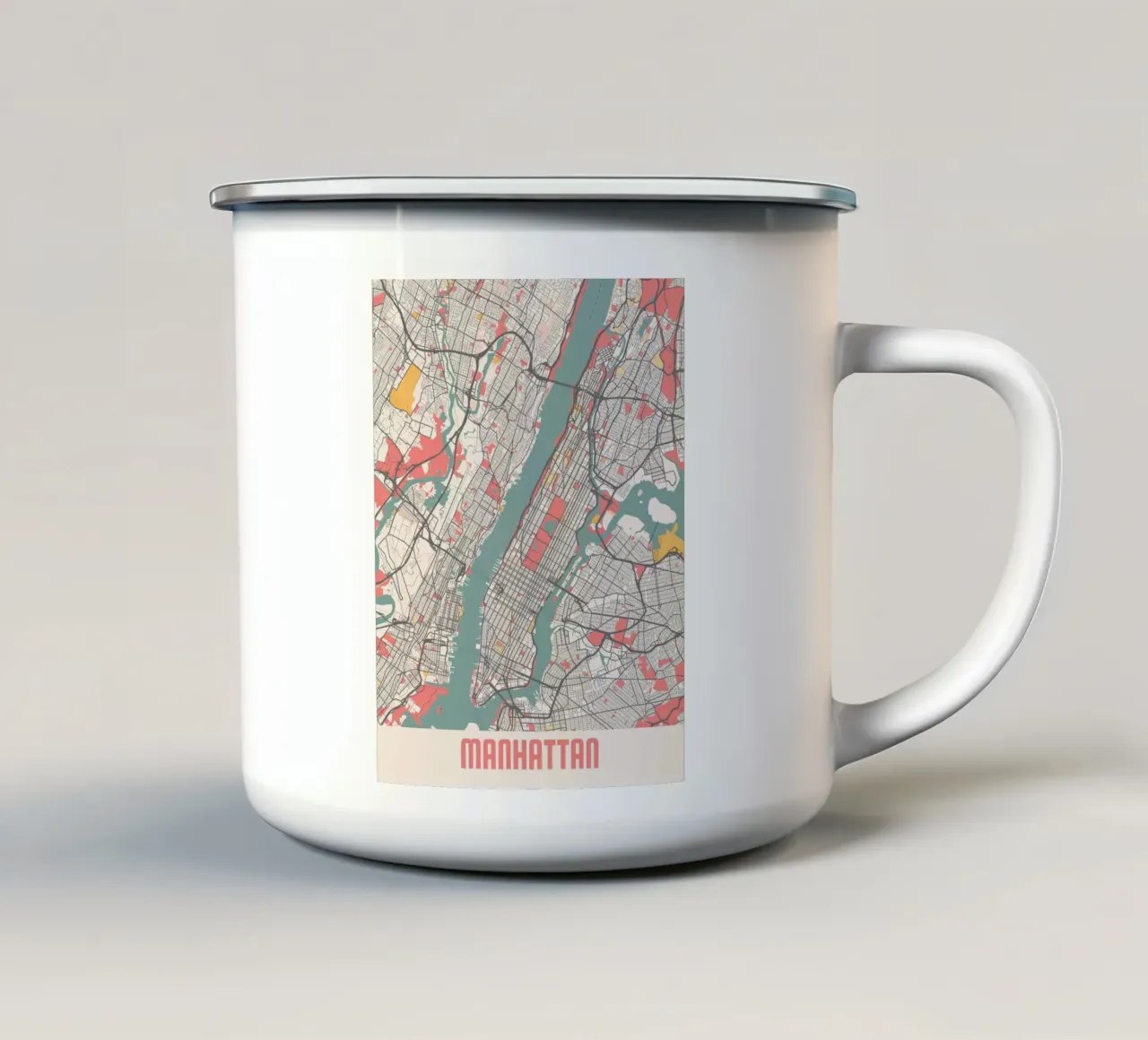 MANHATTAN emaille mok van Travelstudio