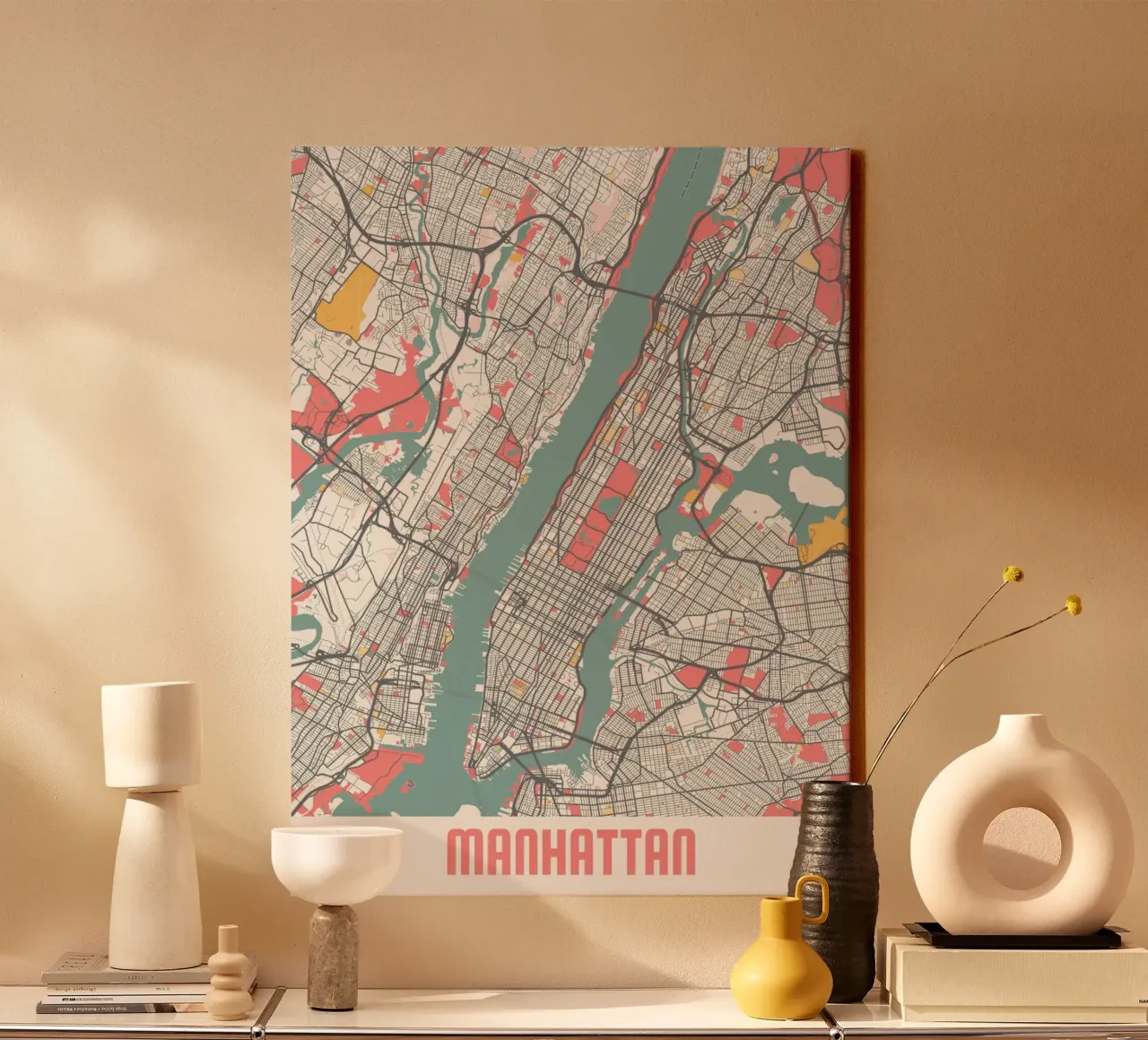 MANHATTAN tela con Cornice a cassetta da Travelstudio