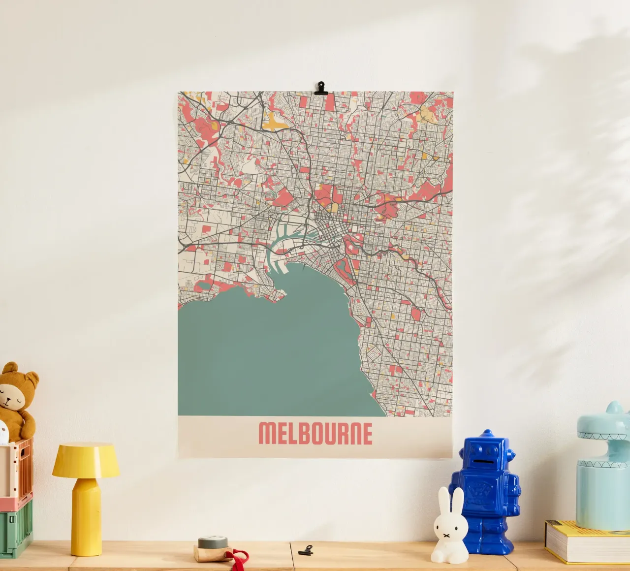 MELBOURNE poster con telaio in plastica da Travelstudio
