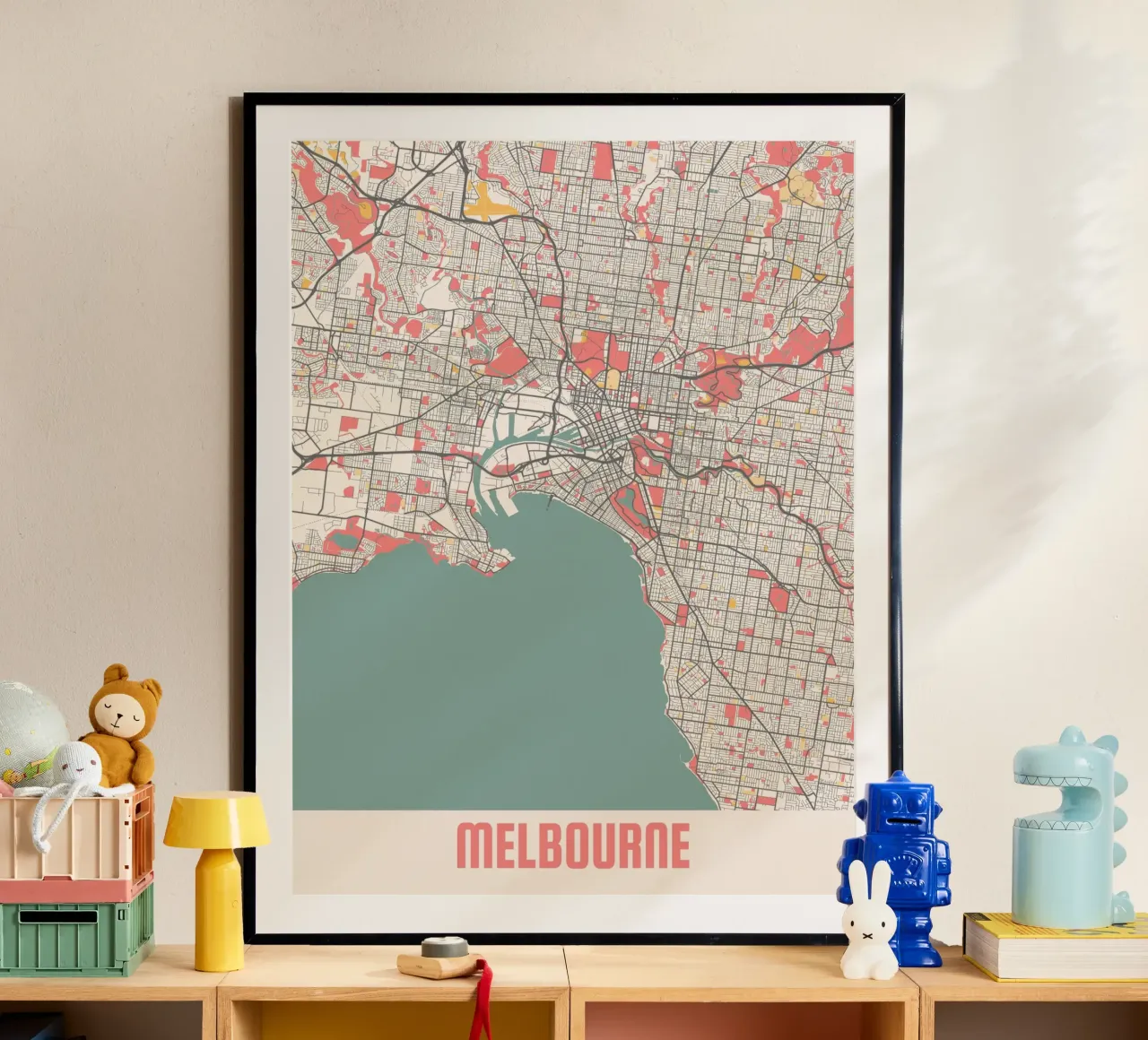 MELBOURNE poster con telaio in plastica da Travelstudio