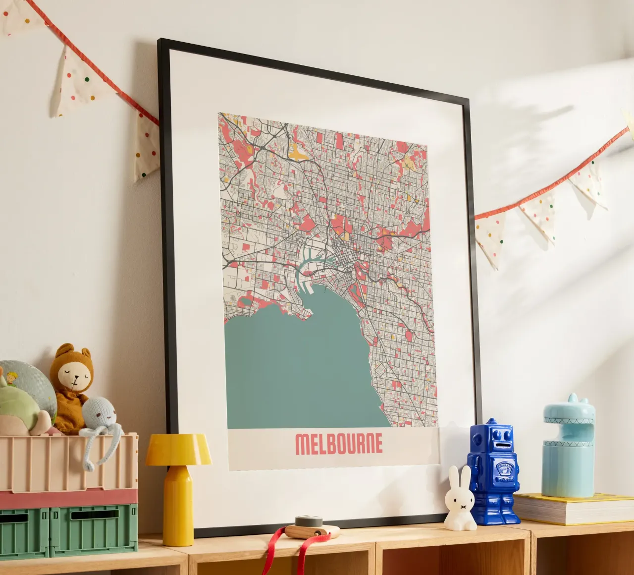 MELBOURNE poster con telaio in plastica da Travelstudio