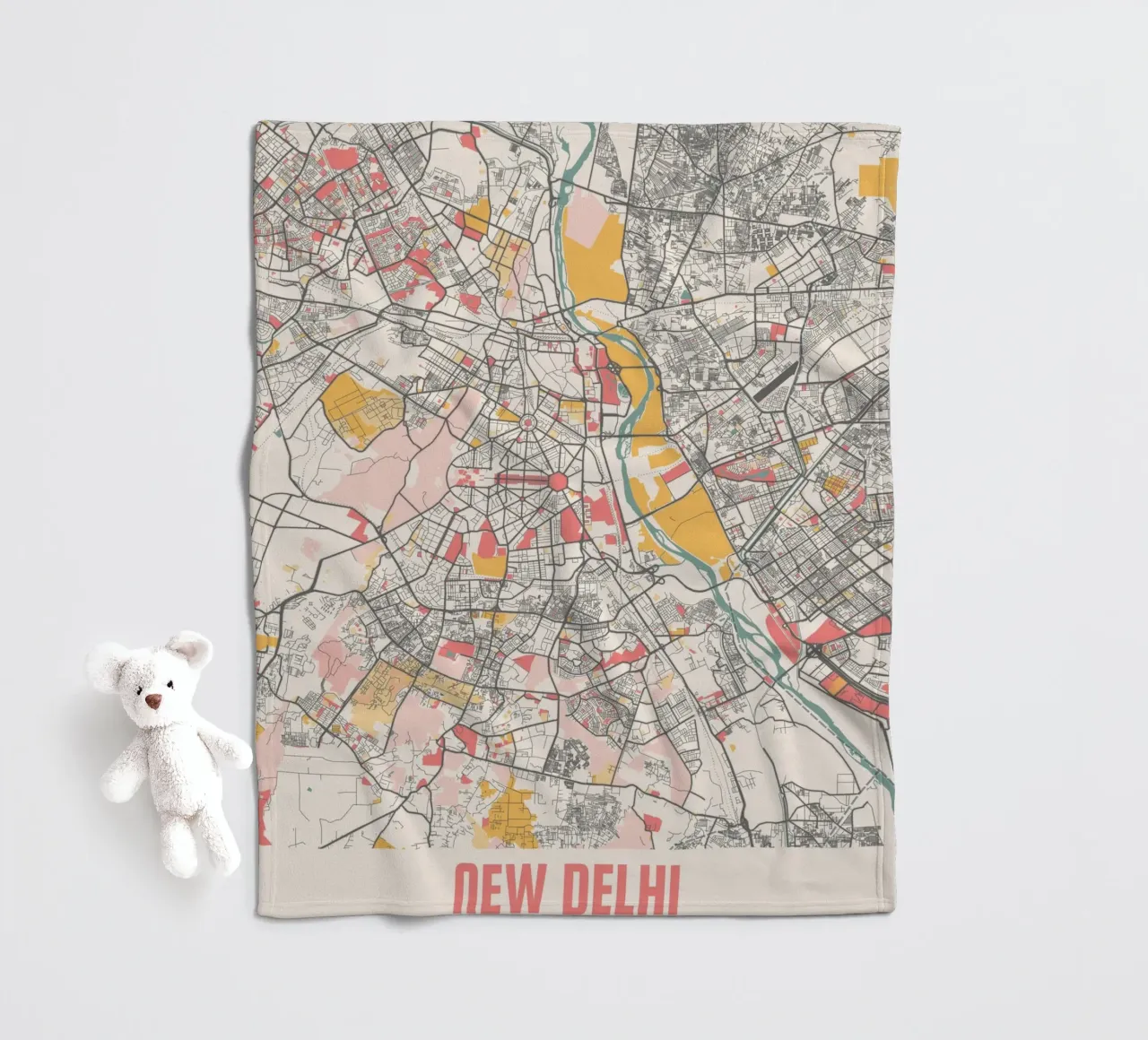 NEW DELHI fleece blanket by Travelstudio