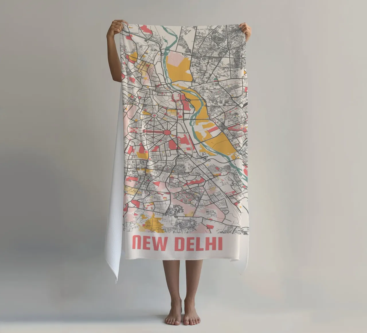NEW DELHI beach towel by Travelstudio