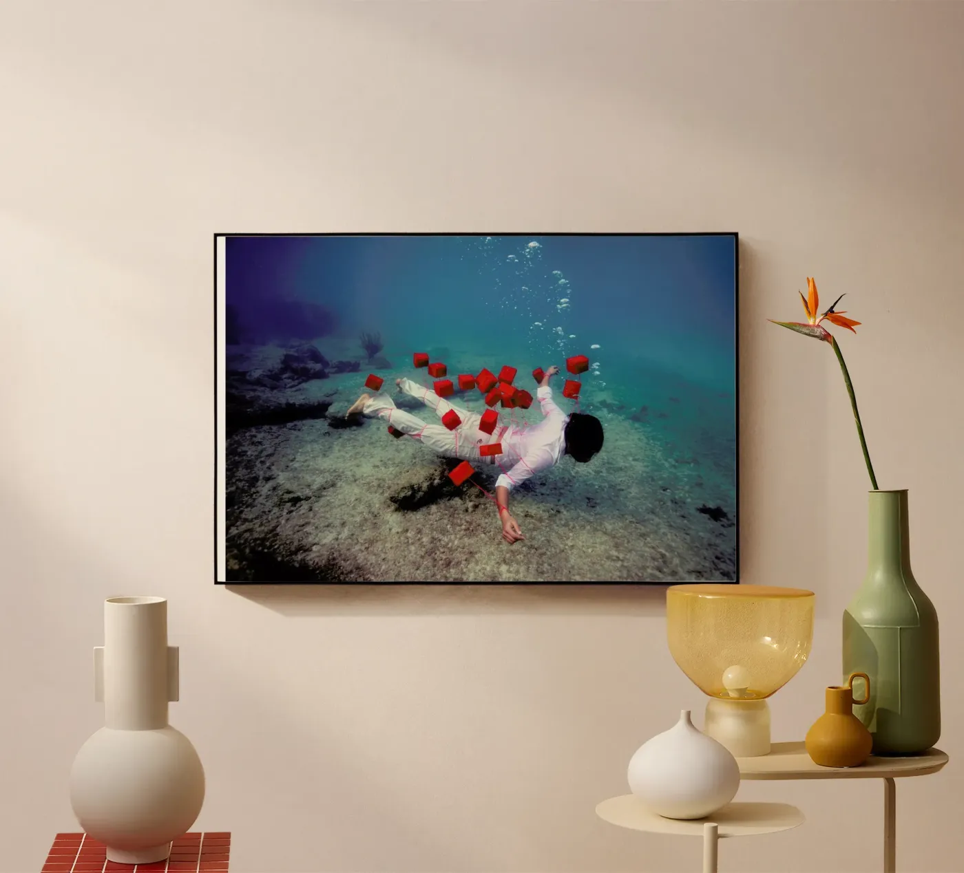 Red Squares acryl van James Cooper