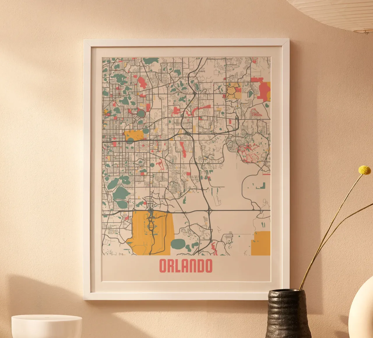 ORLANDO poster con telaio in alluminio da Travelstudio