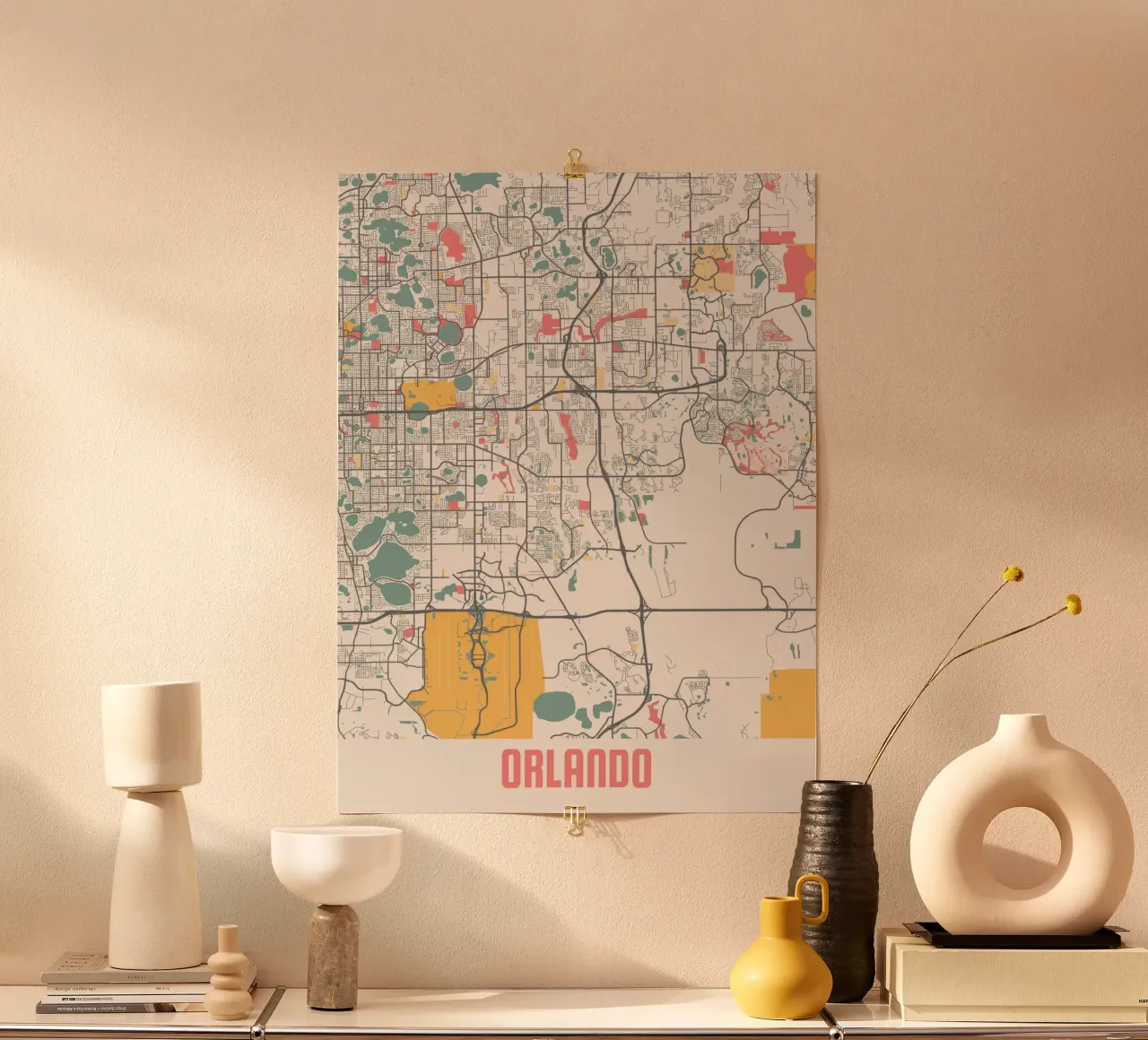 ORLANDO poster con telaio in alluminio da Travelstudio