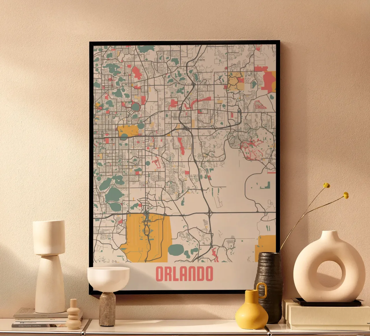 ORLANDO poster con telaio in alluminio da Travelstudio