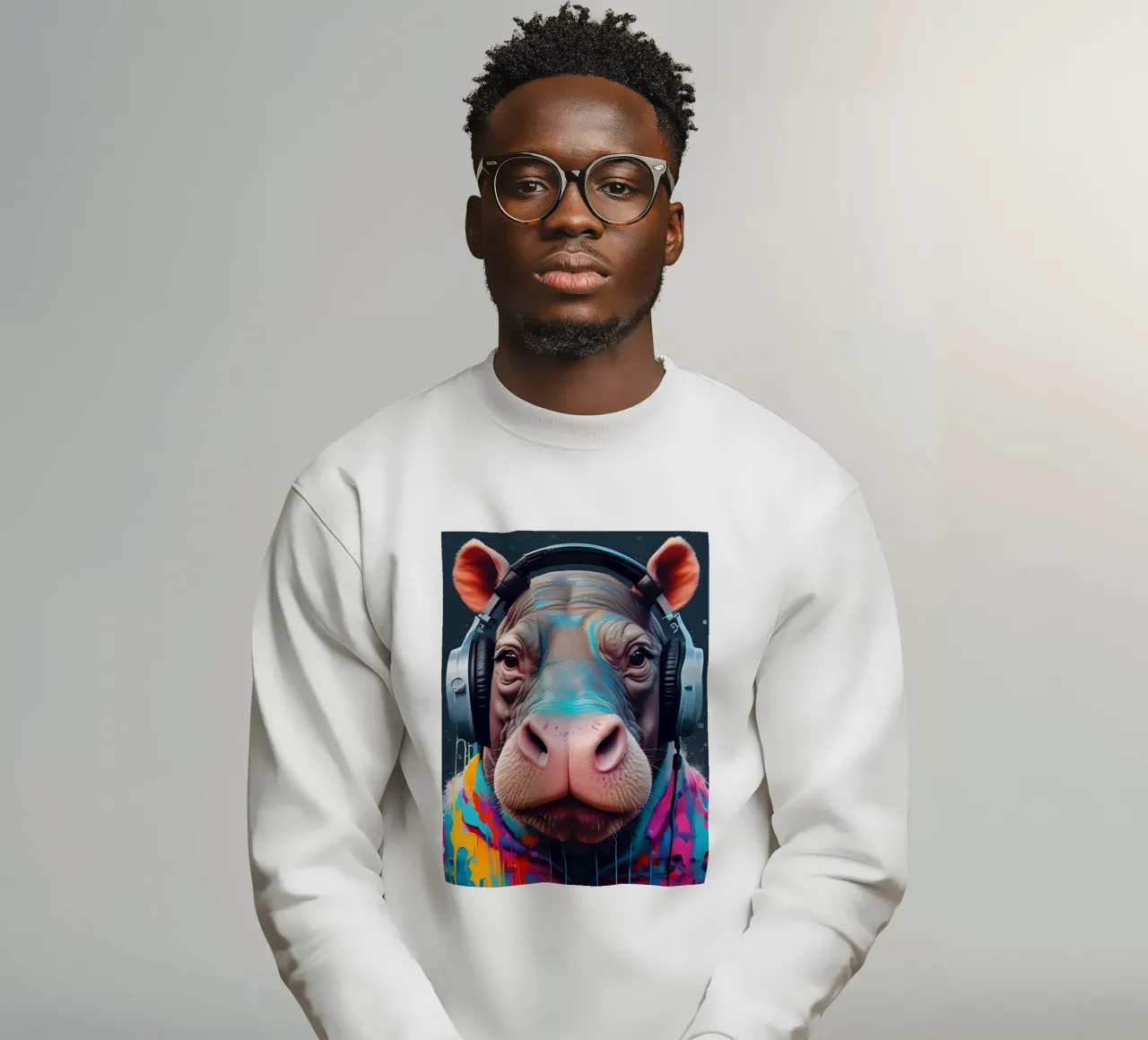 Ippopotamo in cuffia felpa da MakArena