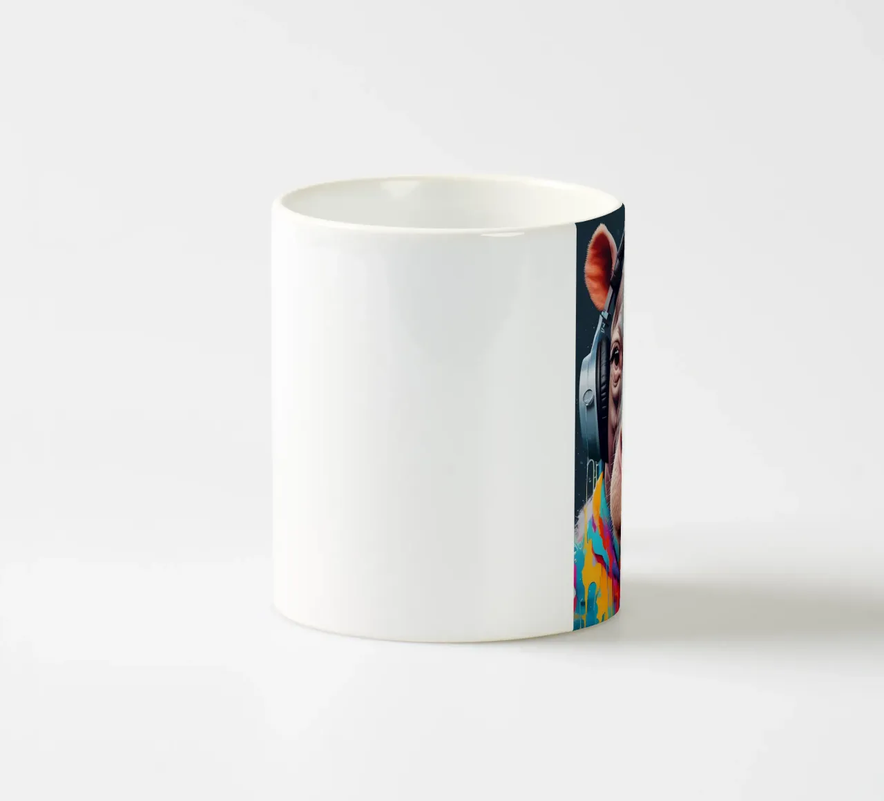Ippopotamo in cuffia tazza in ceramica da MakArena
