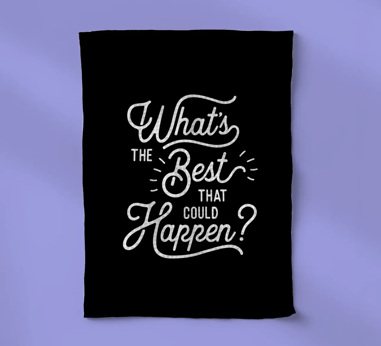 Cosa c'è di meglio che possa accadere in bianco e nero canovaccio da cucina da THE MOTIVATED TYPE