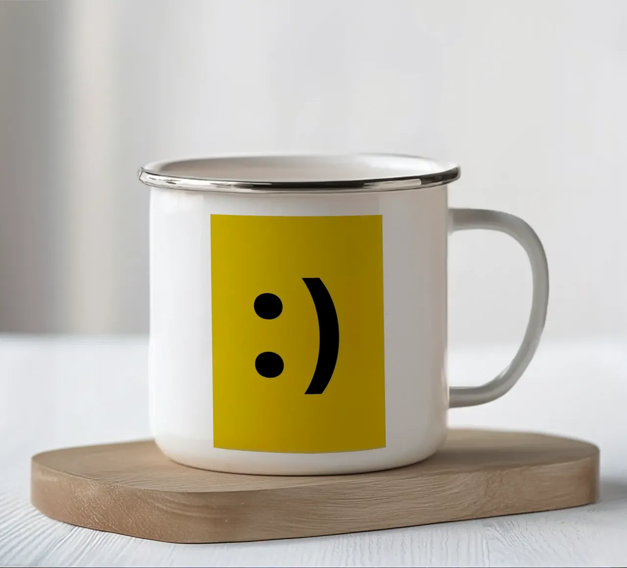 Smiley tazza in smalto da LeDieg