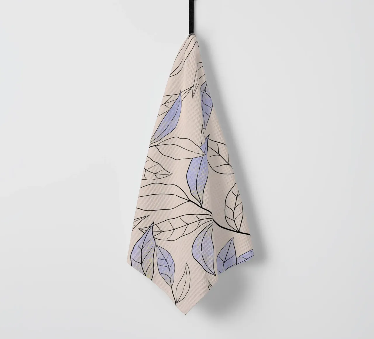 Zweig in Vase. Botanical Line Art in Pastell. Geschirrtuch von CalliLetters