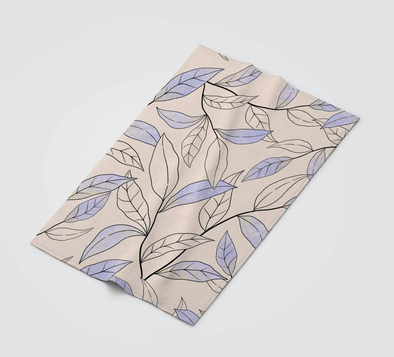 Zweig in Vase. Botanical Line Art in Pastell. Fleecedecke von CalliLetters