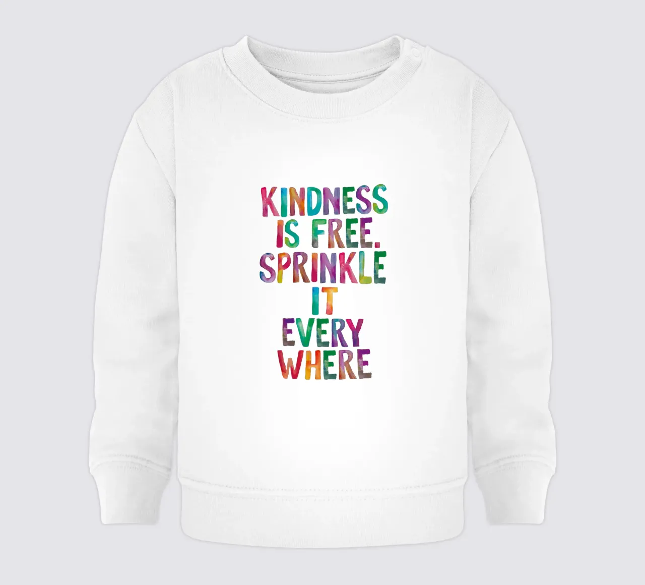 La gentilezza è gratuita, cospargetela ovunque Regenbogen Design felpa neonato da THE MOTIVATED TYPE