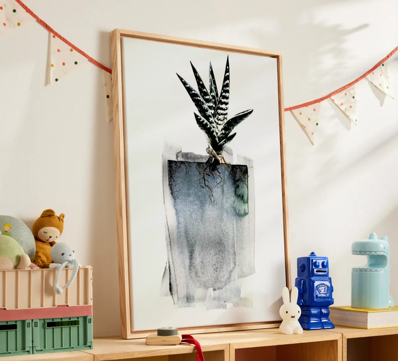 Aloe canvas met Baklijst van Shot By Clint
