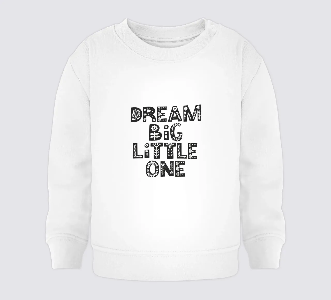 Sognare in grande piccolo Design scandinavo per la camera da letto dei bambini felpa neonato da THE MOTIVATED TYPE