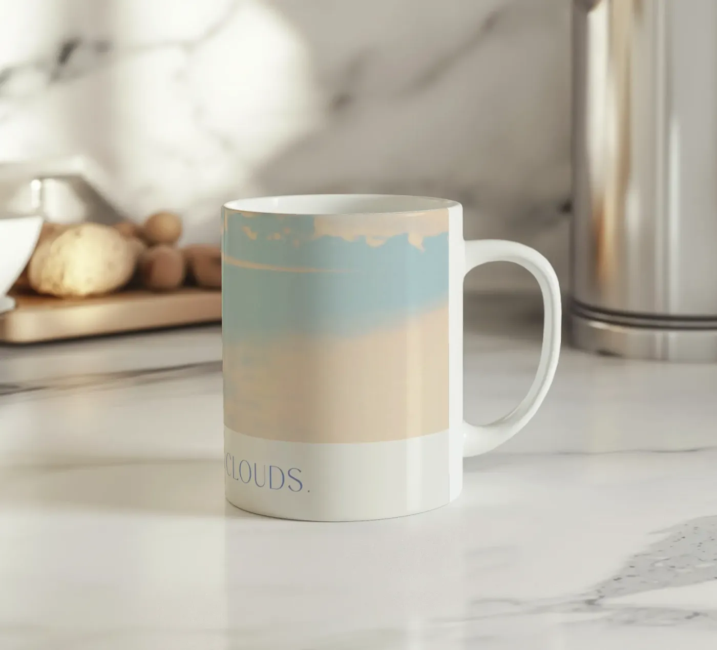 Chasing Clouds ceramic mug by treechild