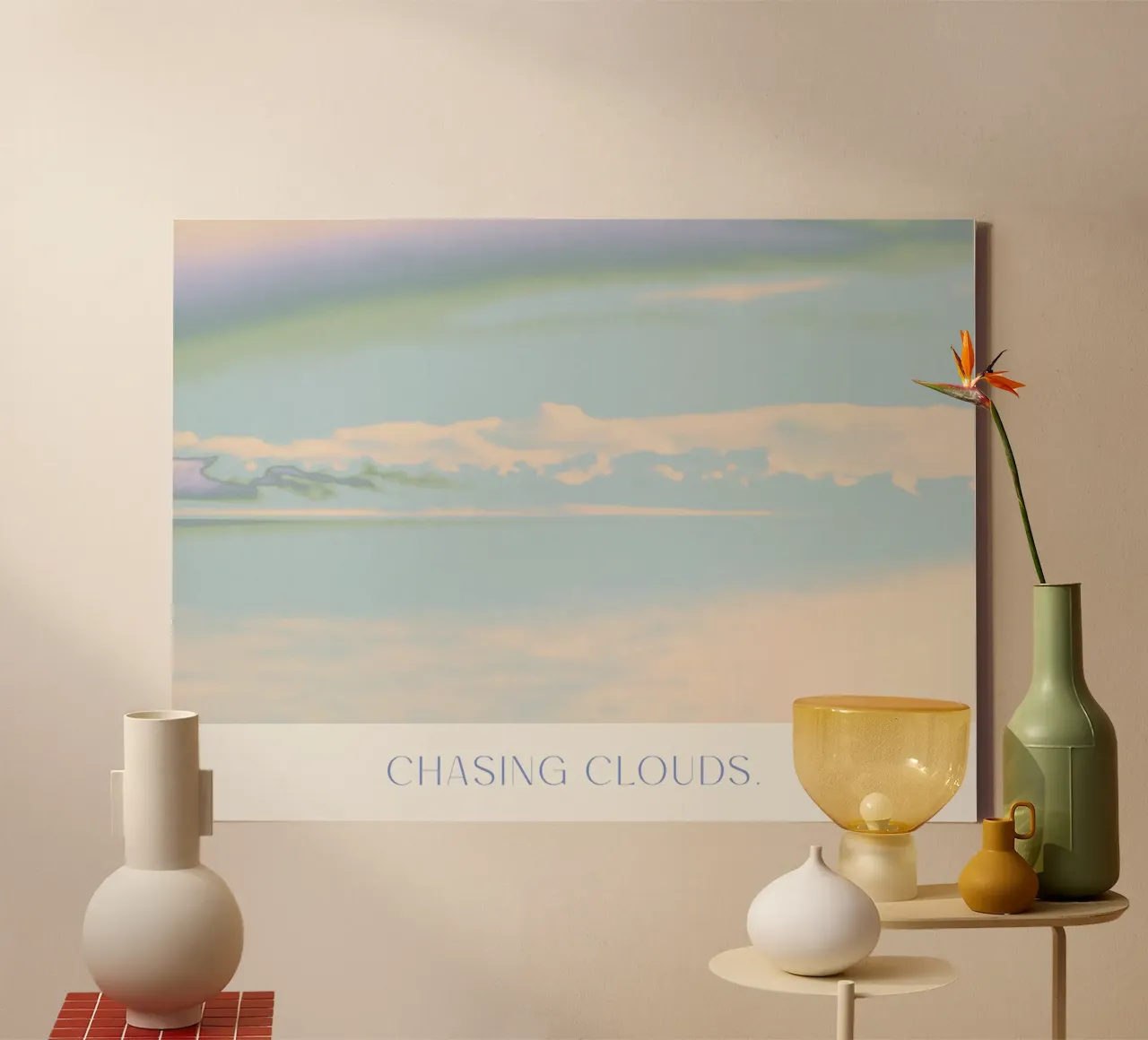 Chasing Clouds tela con Cornice a cassetta da treechild