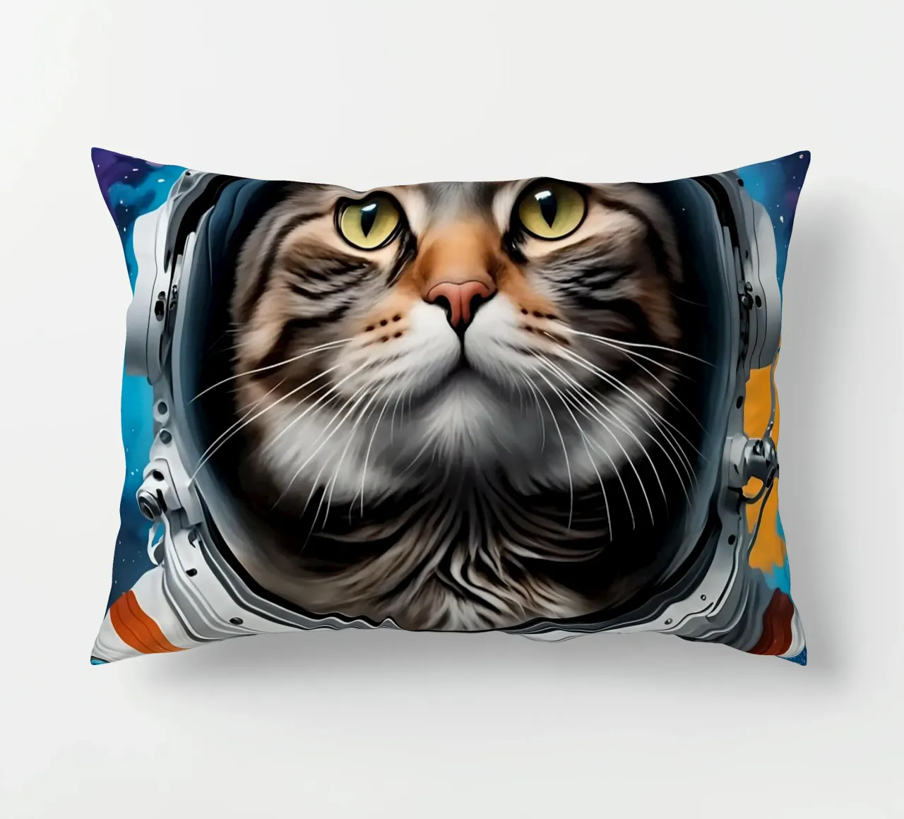 Astronaut cat decorative cushion by MakArena