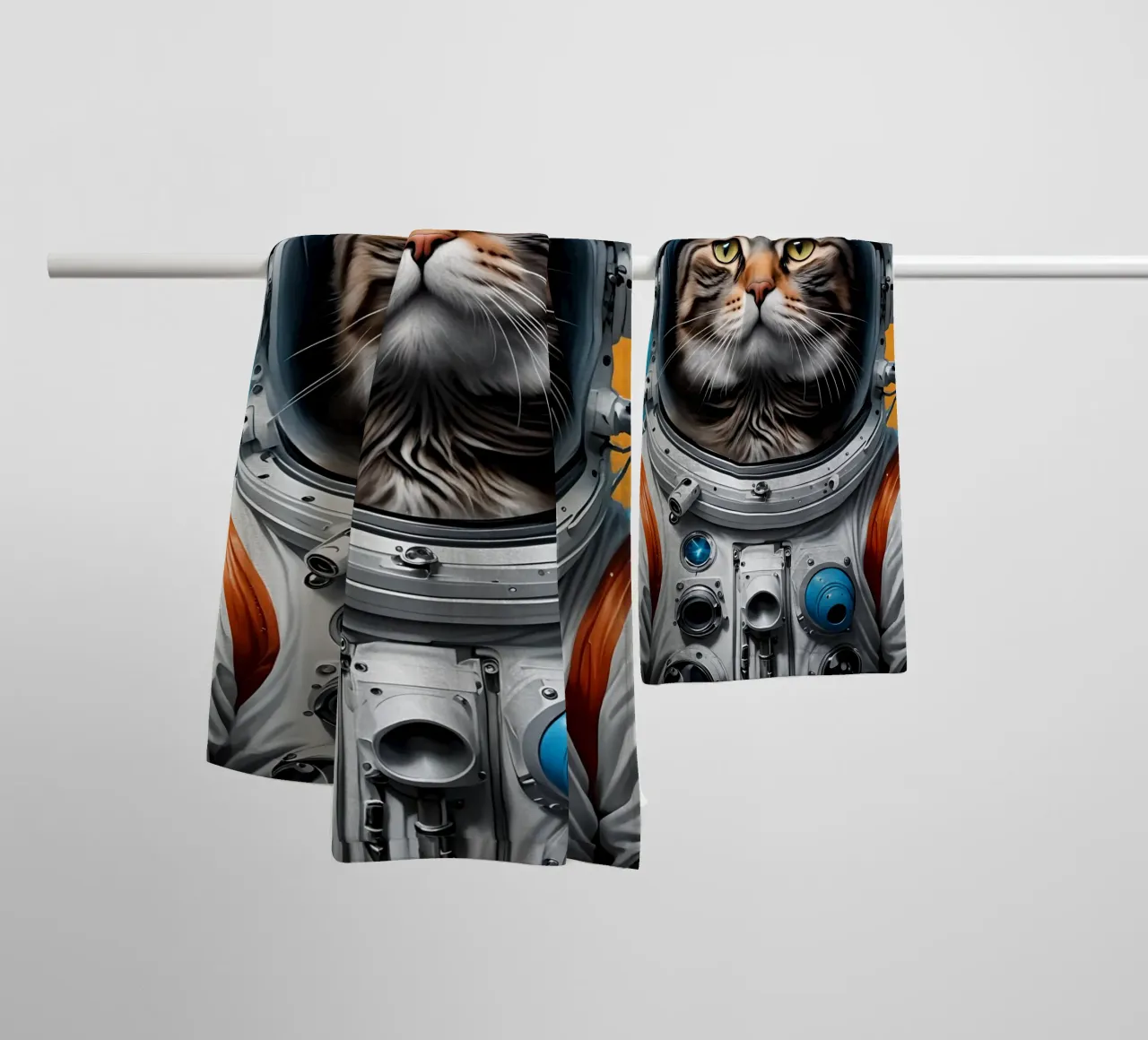 Astronaut cat towel by MakArena