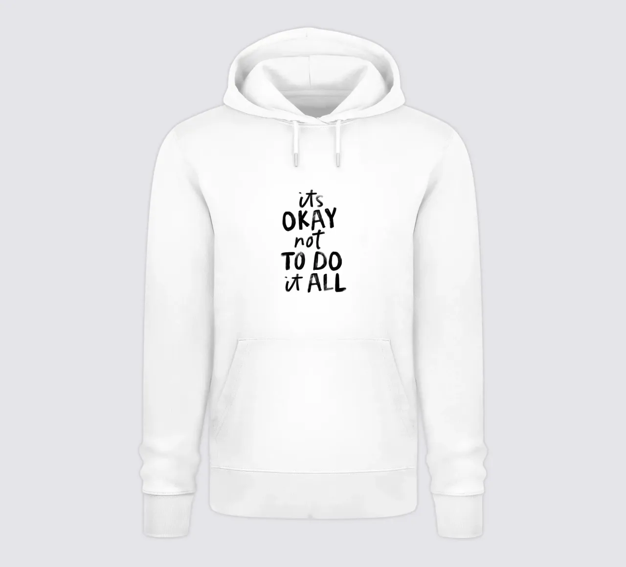 Va bene non fare tutto in bianco e nero tipografico felpa con cappuccio da THE MOTIVATED TYPE
