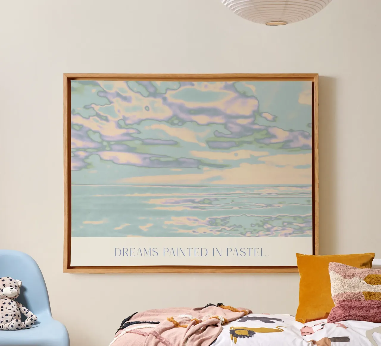 Dreams Painted In Pastel tela con Cornice a cassetta da treechild