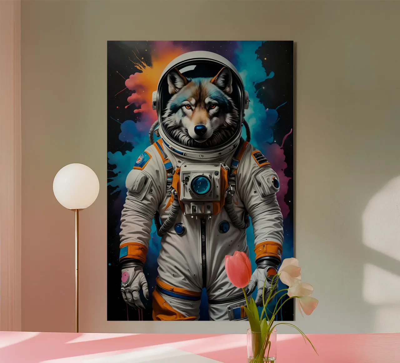 Lupo astronauta alluminio dibond da MakArena