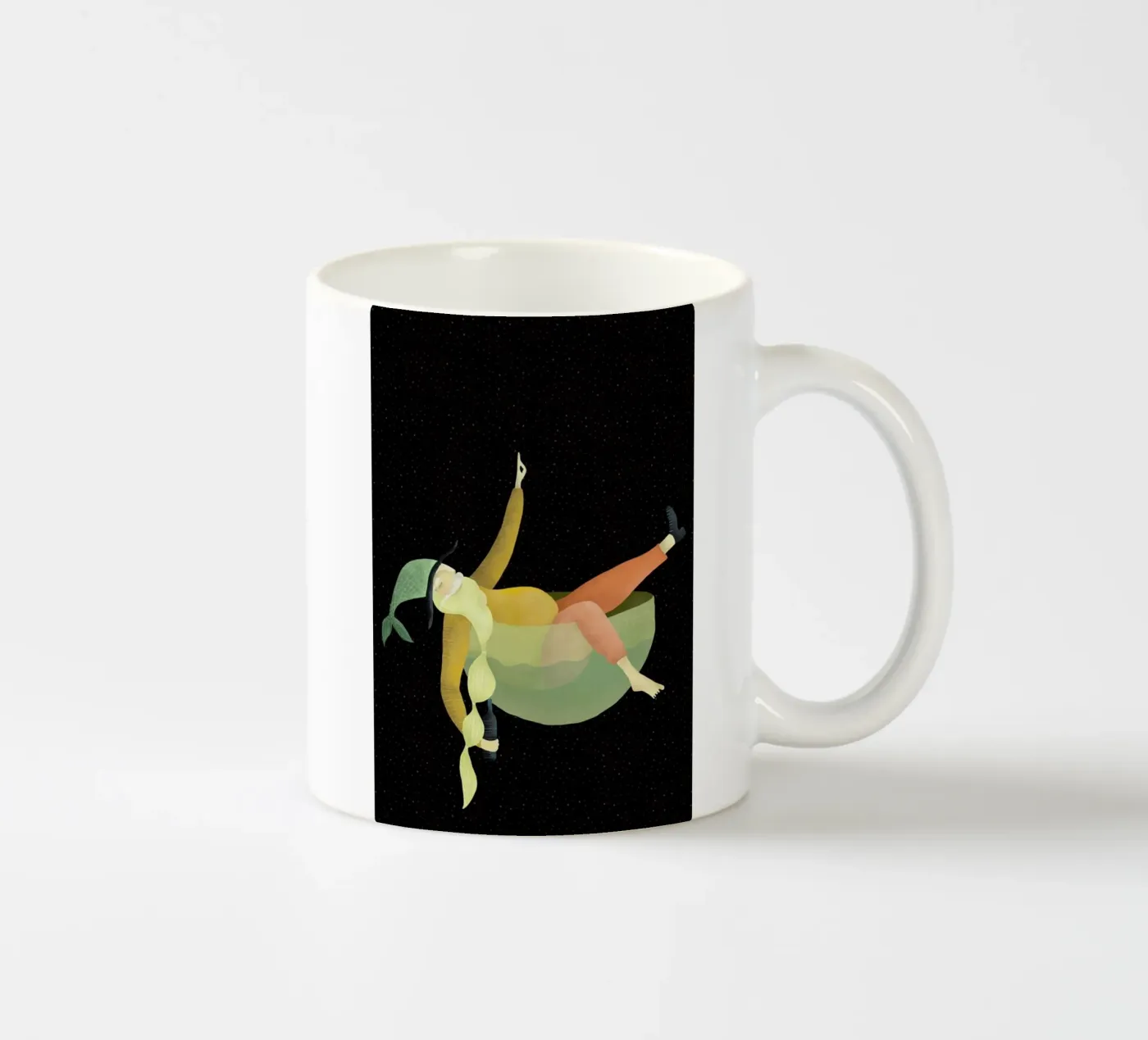 Drunk ceramic mug by Amalia Restrepo